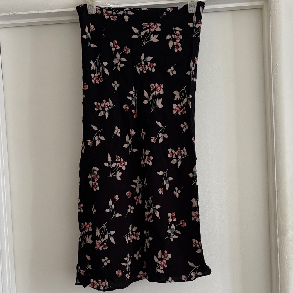 ❤️Madewell Floral Midi Skirt Rayon Size 2